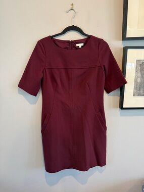 Shoshanna Burgundy Mini Sheath Dress, size 4